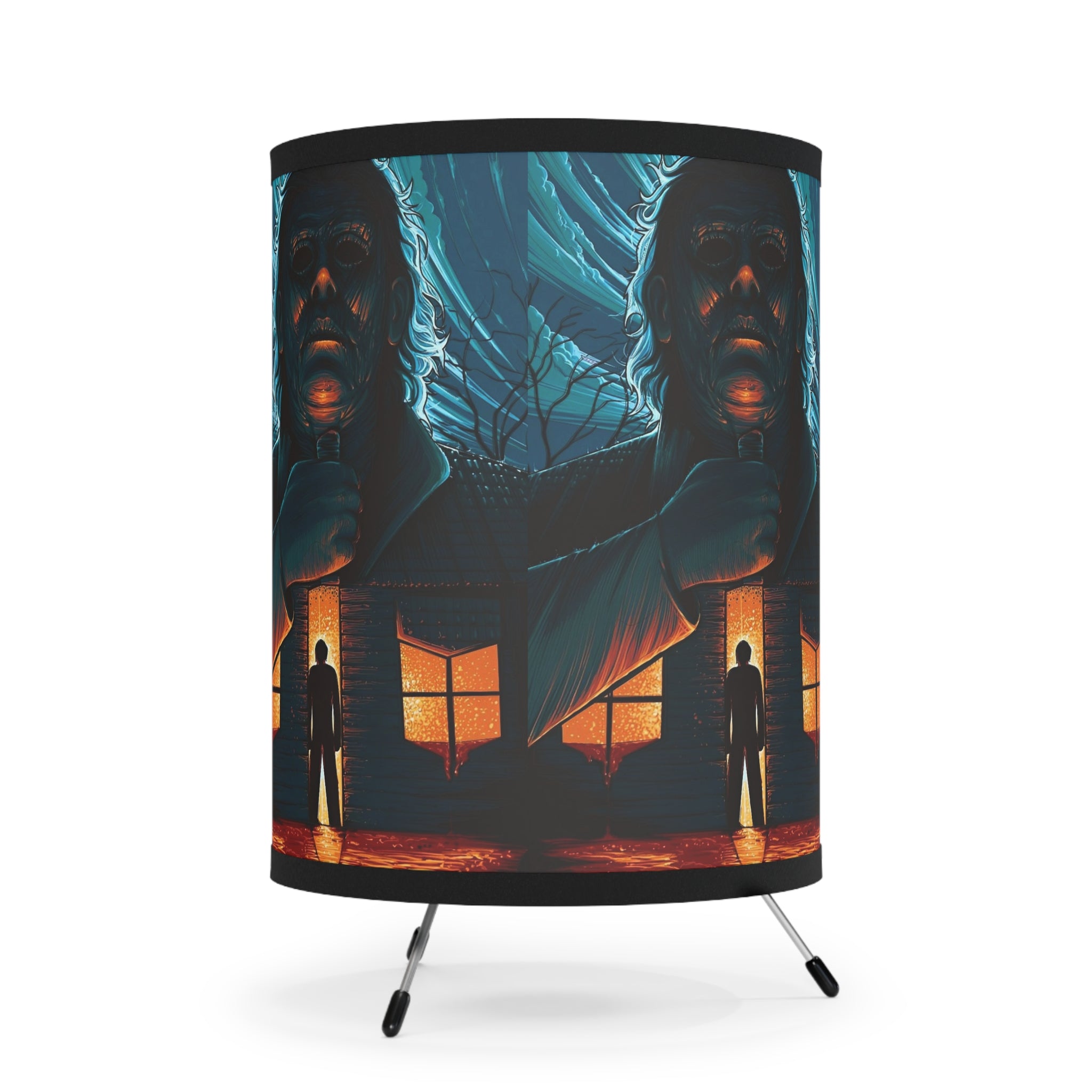 Jason-  Tripod Lamp with High-Res Printed Shade, US\CA plug - Creations by Chris and Carlos